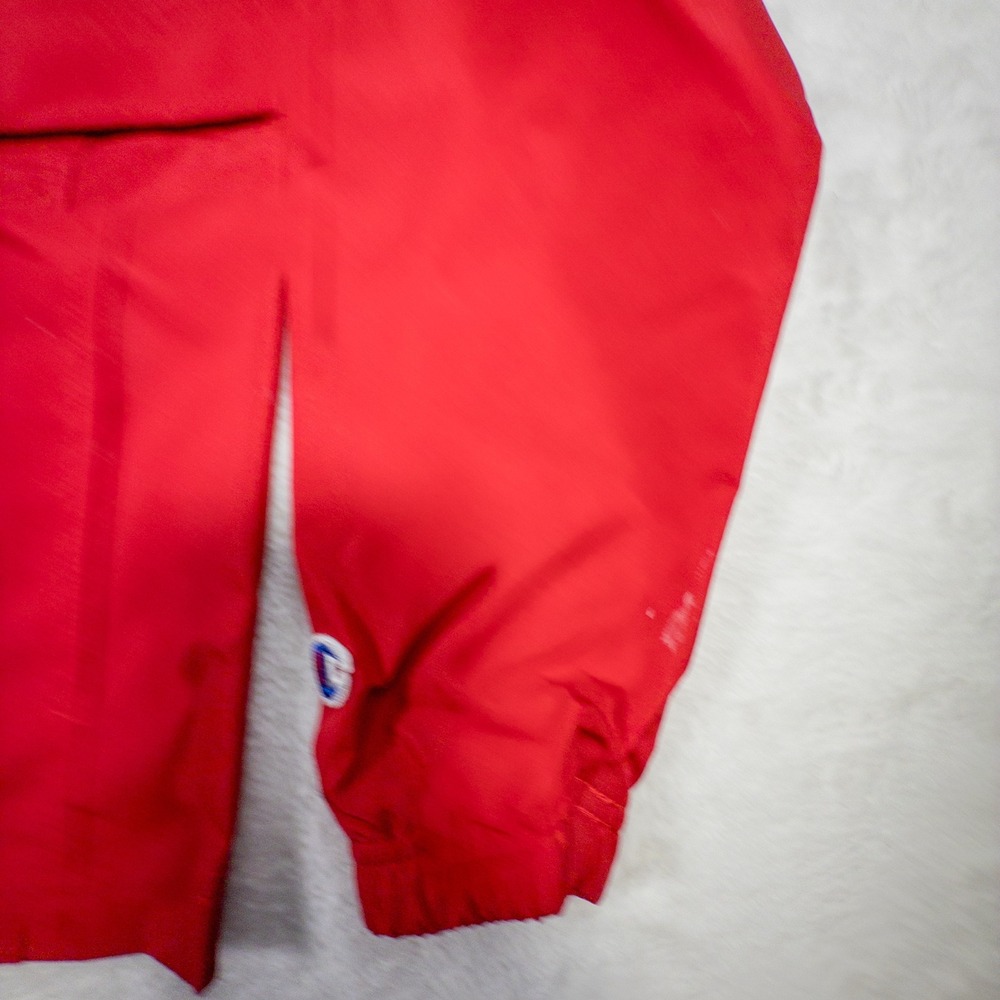 Kids Red Champion Long Creek Marina Hooded Windbreaker Jacket Size S - Picture 3 of 8